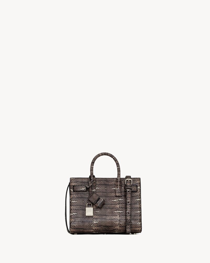 Sac de Jour nano蟒蛇皮革手袋