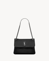 NIKI中号粒面羊皮革手袋