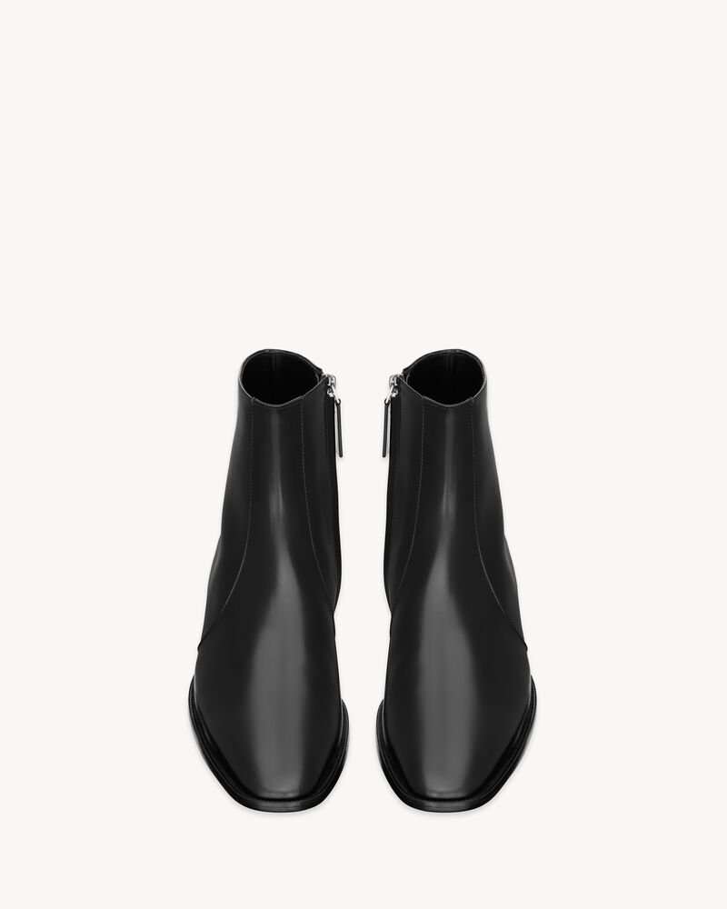 ROMAN光滑皮革筒靴