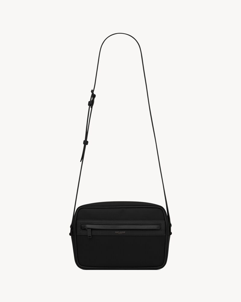 Camp再生尼龙和羊皮革相机包