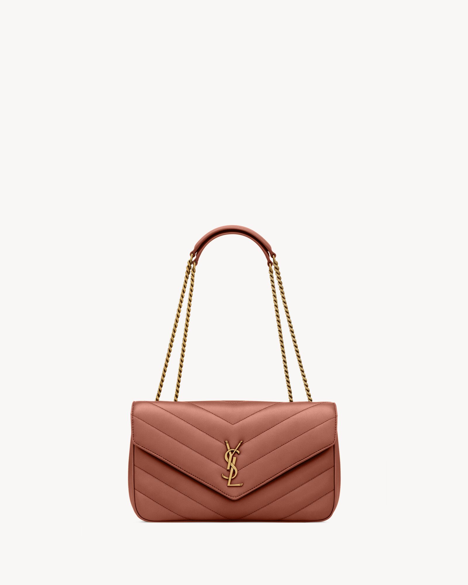 LOULOU中号绗缝小羊皮手袋