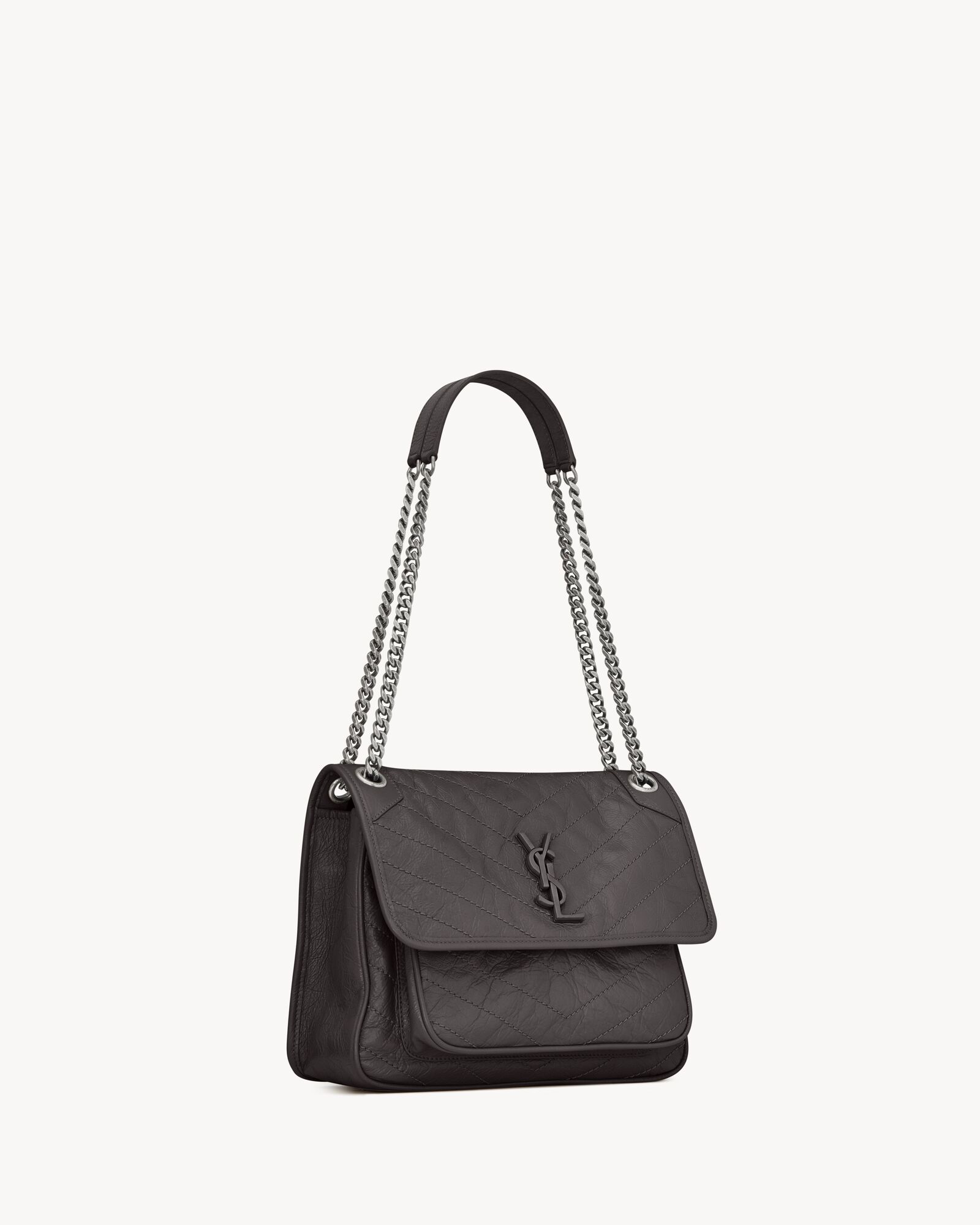 NIKI中号复古皮革手袋