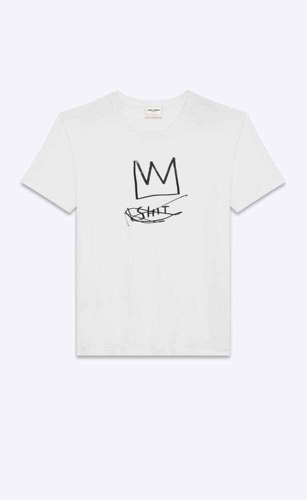 SAINT LAURENT圣罗兰中国官方网站 Jean-Michel Basquiat "crown" t-shirt