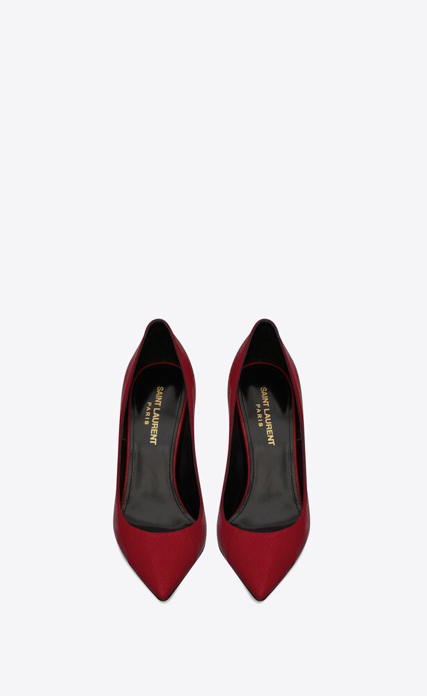 ZOE水蛇皮浅口高跟鞋