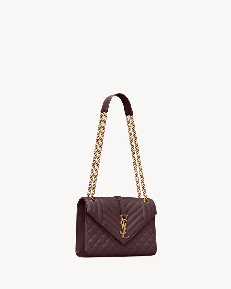 ENVELOPE中号粒面压印皮革手袋