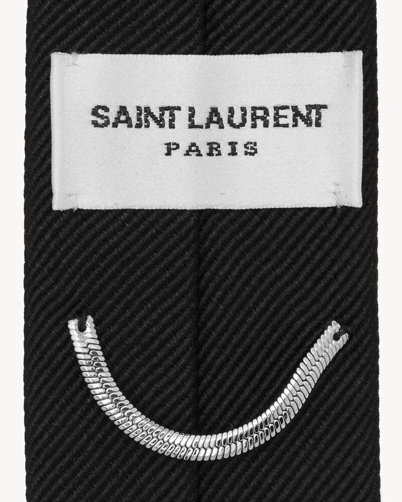 标志性evening的黑色丝质罗缎窄领带in