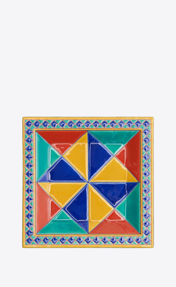 SAINT LAURENT圣罗兰中国官方网站 Emaux de Longwy enameled mosaic pin tray