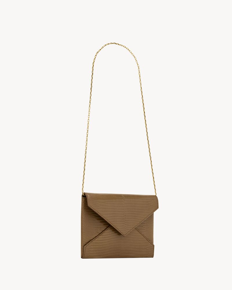 LETTER蜥蜴皮链条手拿包