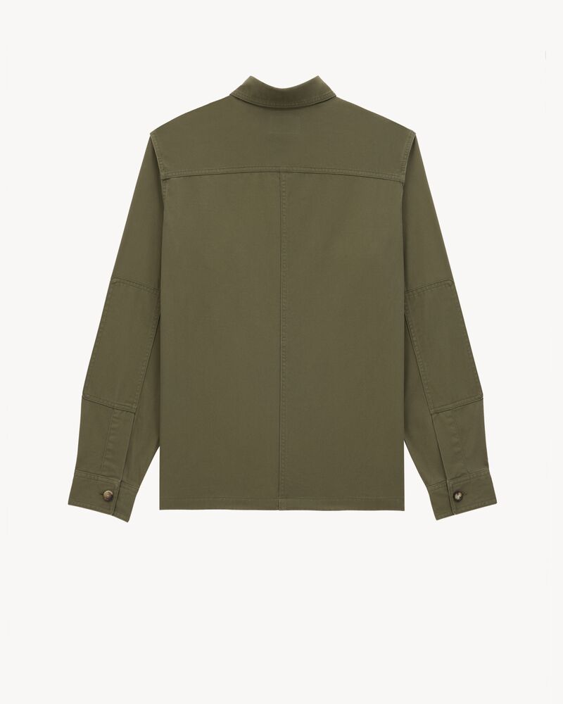 棉斜纹布外套式衬衫