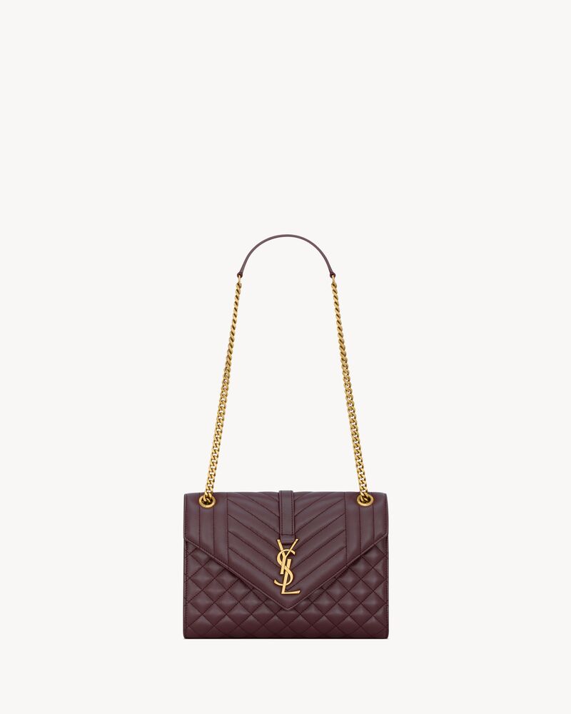 ENVELOPE中号粒面压印皮革手袋