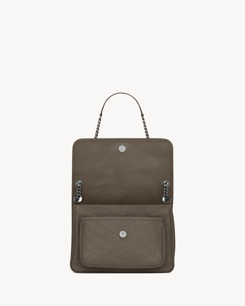 NIKI中号复古皮革手袋