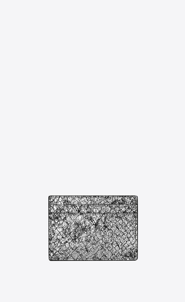 MONOGRAM金银丝蟒蛇纹压印皮革卡包