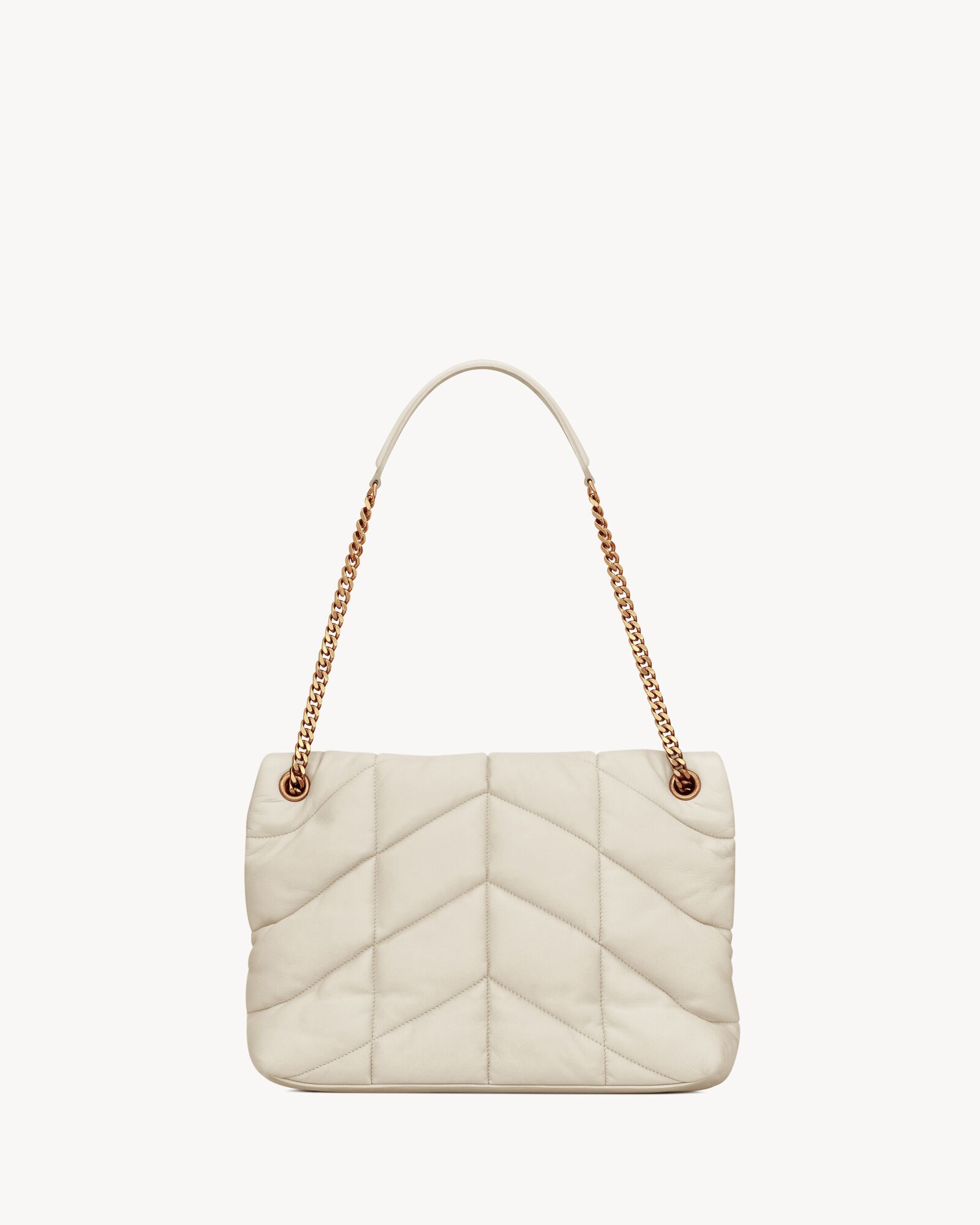 PUFFER中号羊皮革手袋