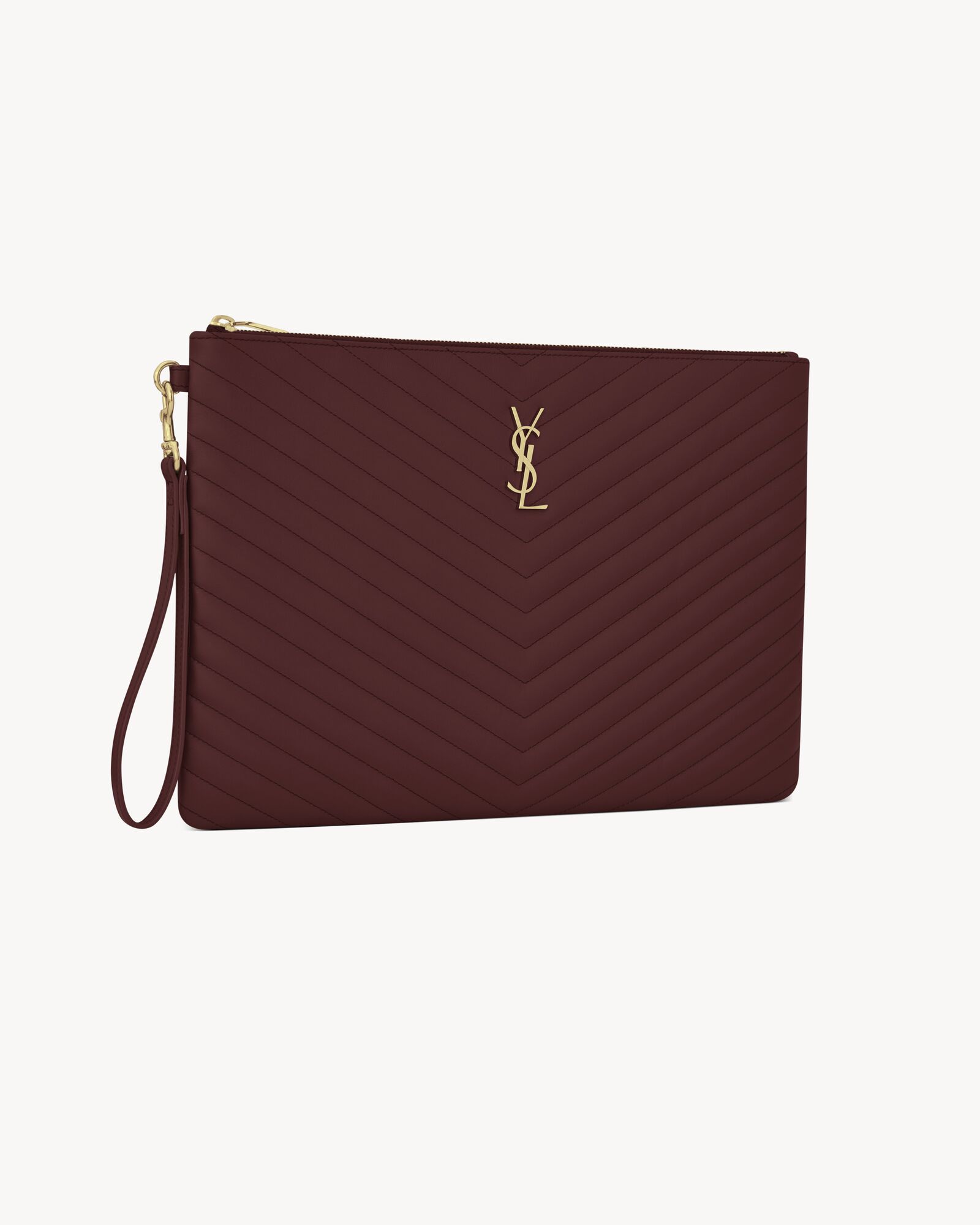 圣罗兰monogram深红色绗缝真皮文件包_saint laurent圣罗兰官方网站