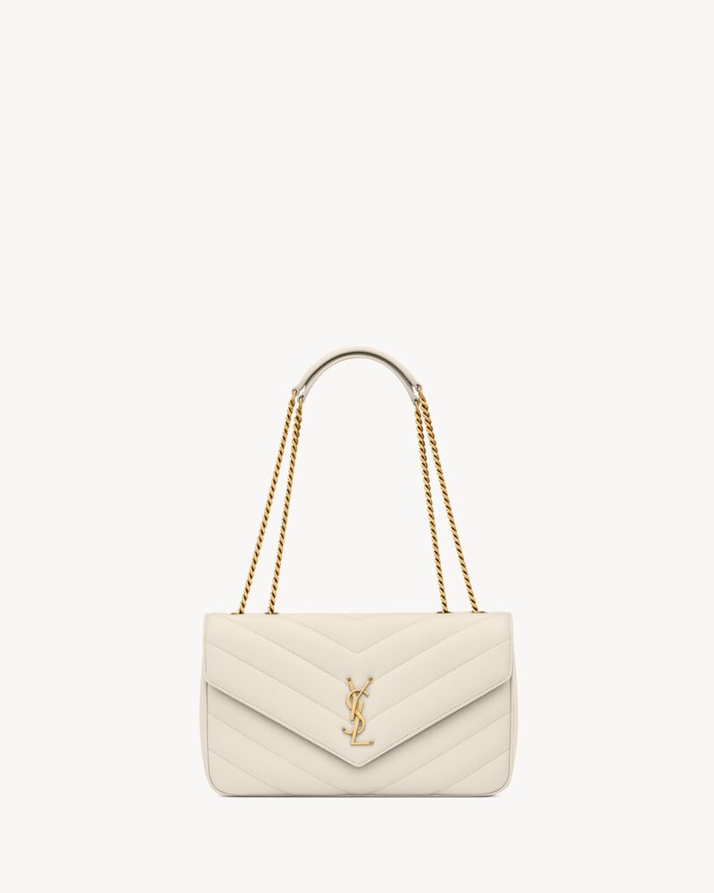 LOULOU中号绗缝小羊皮手袋