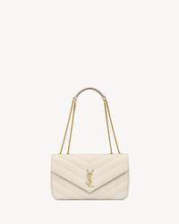 LOULOU中号绗缝小羊皮手袋