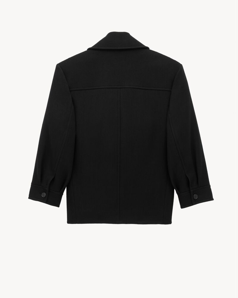 超大羊毛海军风大衣