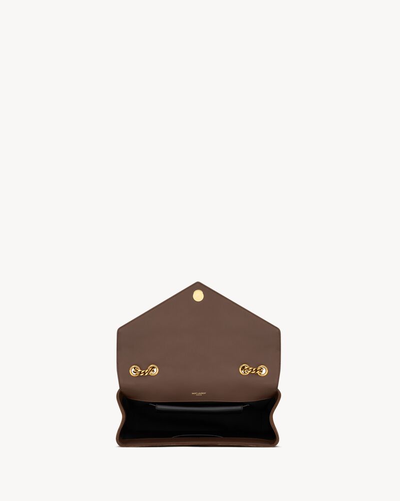 LOULOU中号绗缝绒面革手袋
