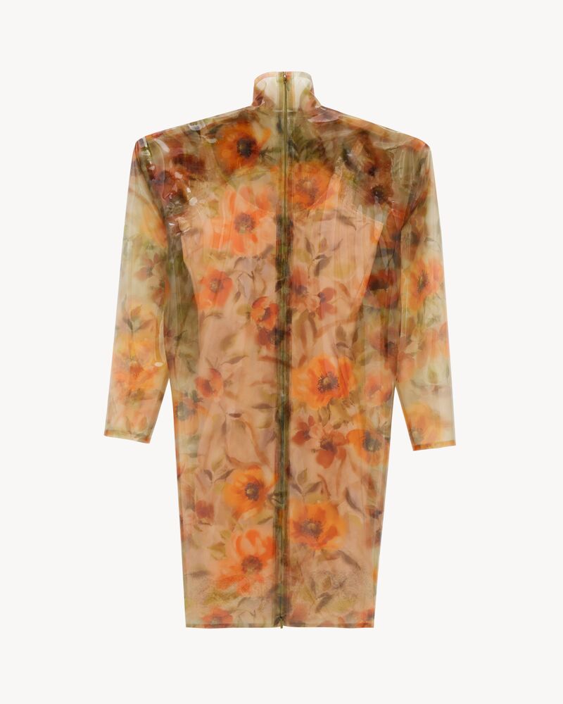 花卉硅胶方正版型连衣裙