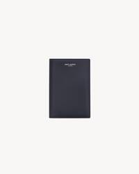 Saint Laurent Paris光滑皮革护照夹