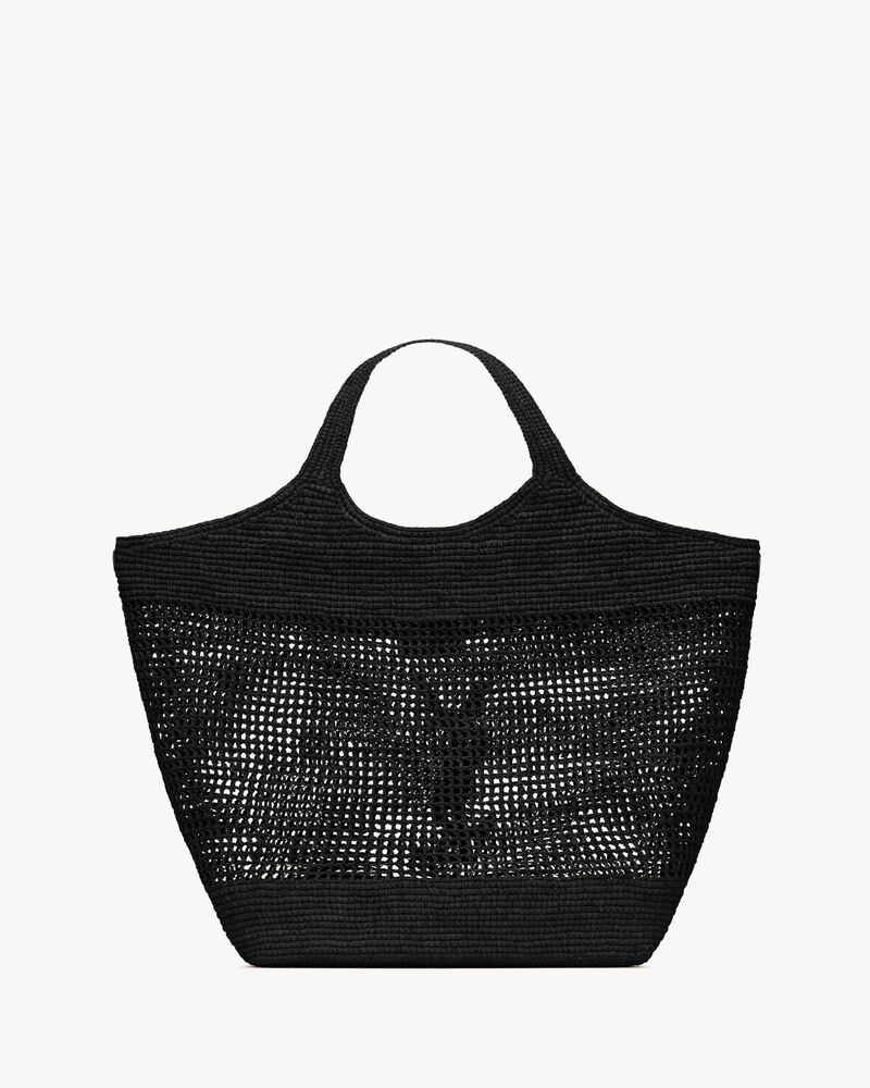 ICARE拉菲草钩织加大号购物袋