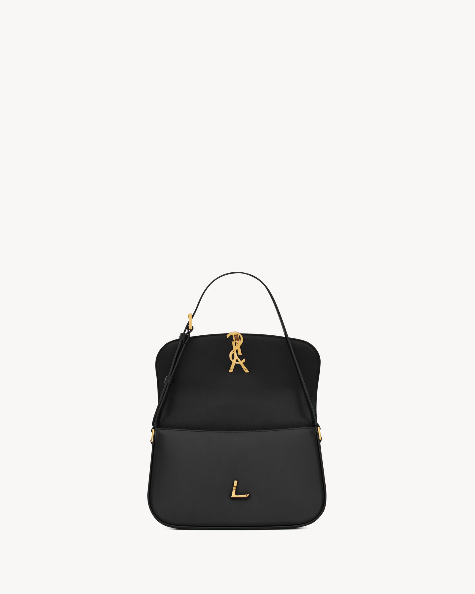 黑色SOLFERINO小号BOX SAINT LAURENT皮革手袋
