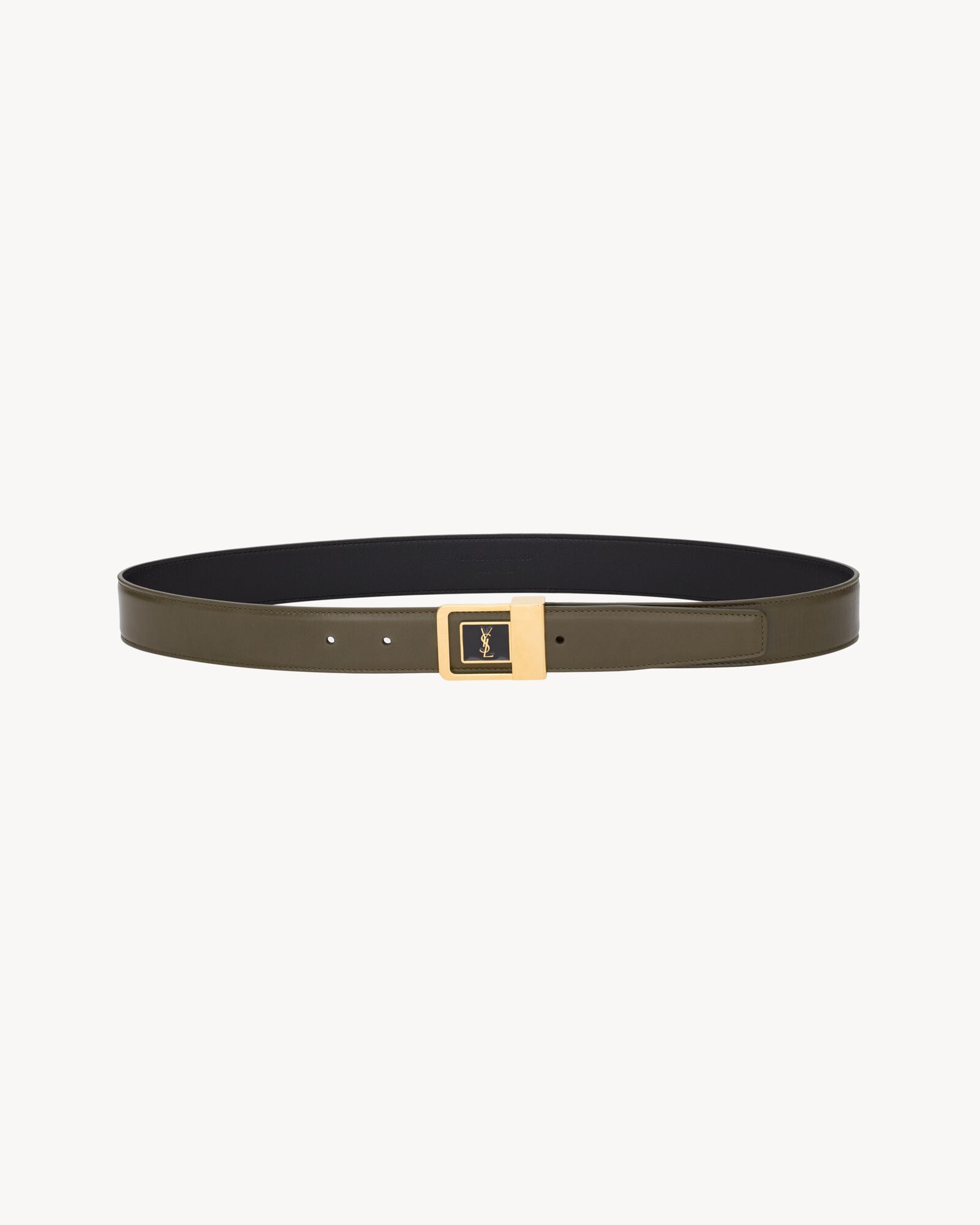 LA 66搭扣漆面皮革腰带