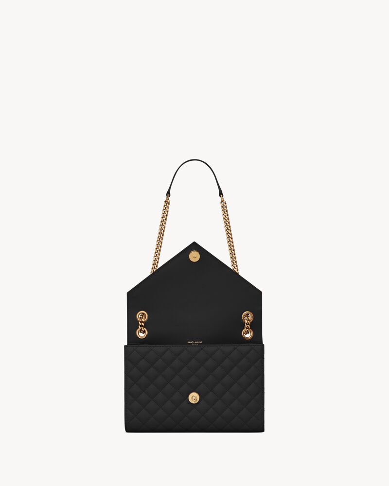 ENVELOPE中号粒面绗缝皮革手袋