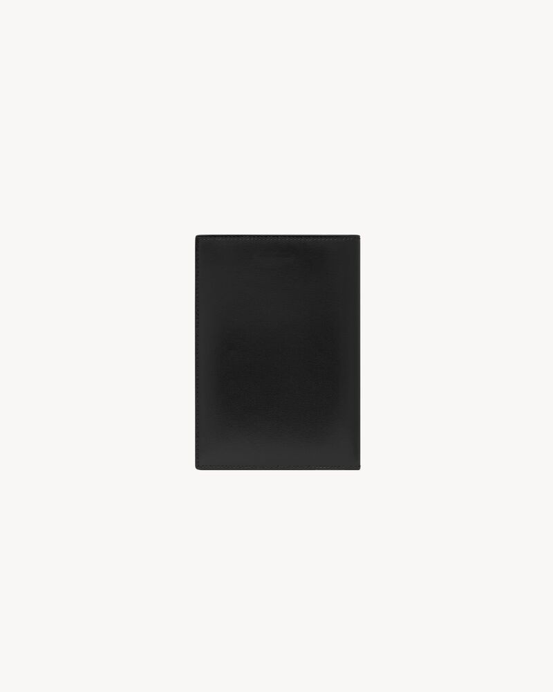 SAINT LAURENT PARIS漆面皮革护照套