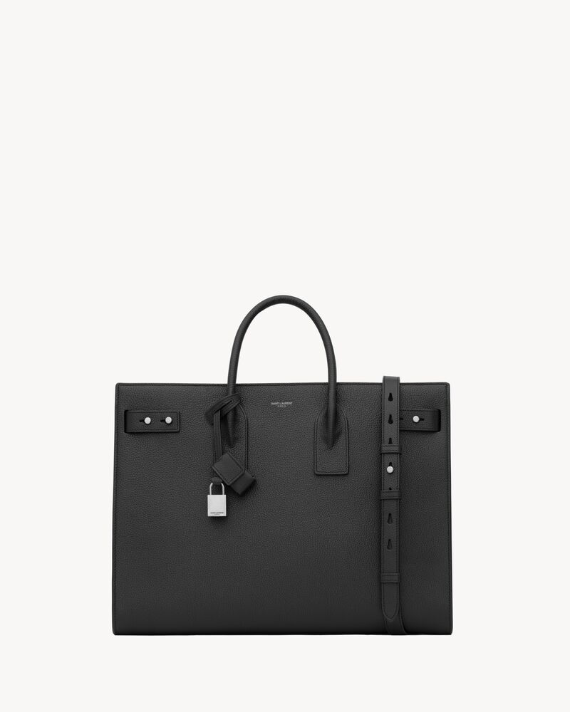 SAC DE JOUR粒面皮革细长型大号手袋