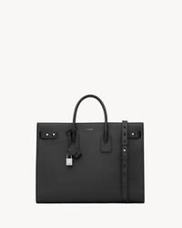 SAC DE JOUR粒面皮革细长型大号手袋