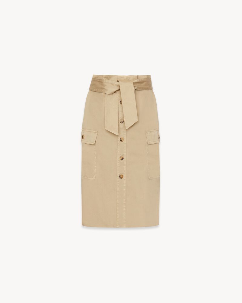 SAHARIENNE棉质半身裙