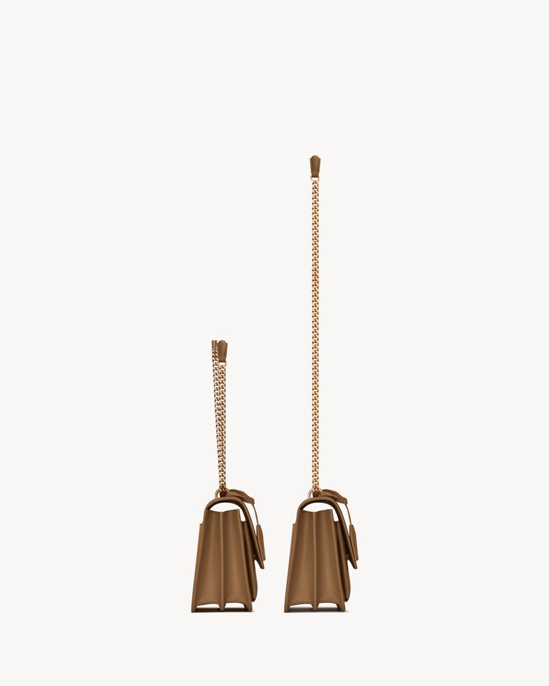 SUNSET中号光滑皮革手袋