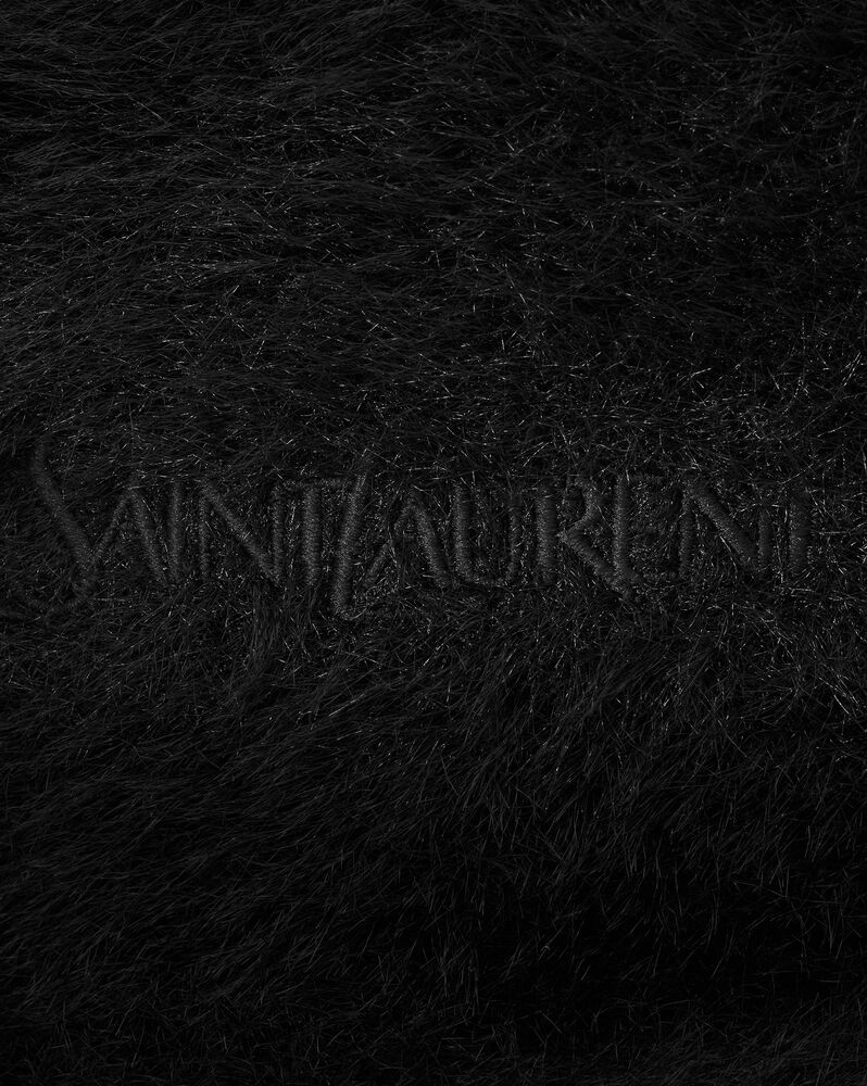 SAINT LAURENT针织刺绣渔夫帽