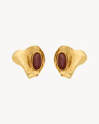 树脂和金属花瓣造型耳环