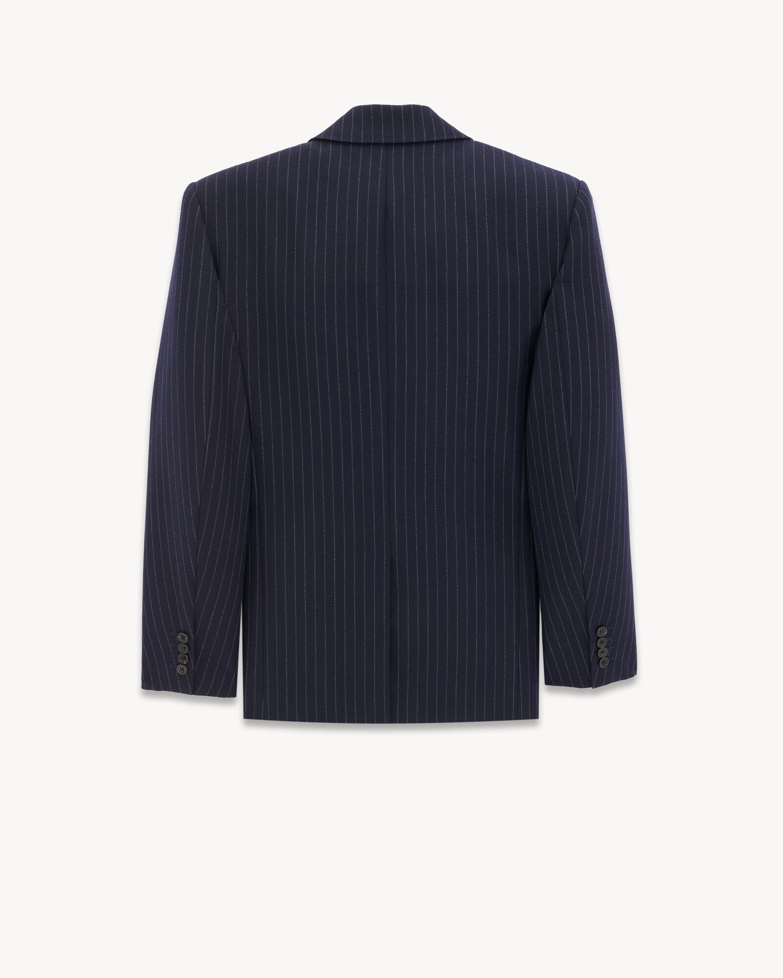 圣罗兰rive gauche条纹法兰绒超大夹克_saint laurent圣罗兰官方网站