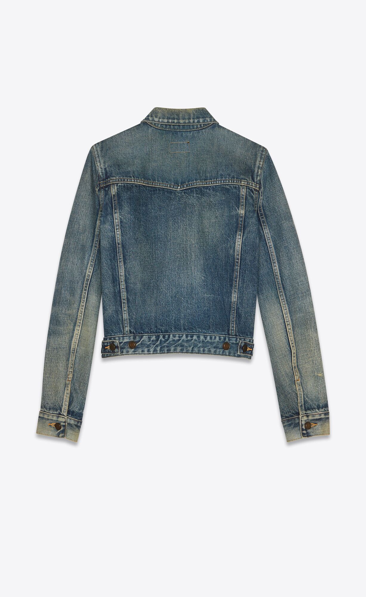 Jacket in dirty sandy blue denim