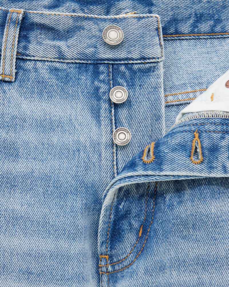 西西里蓝低腰牛仔裤