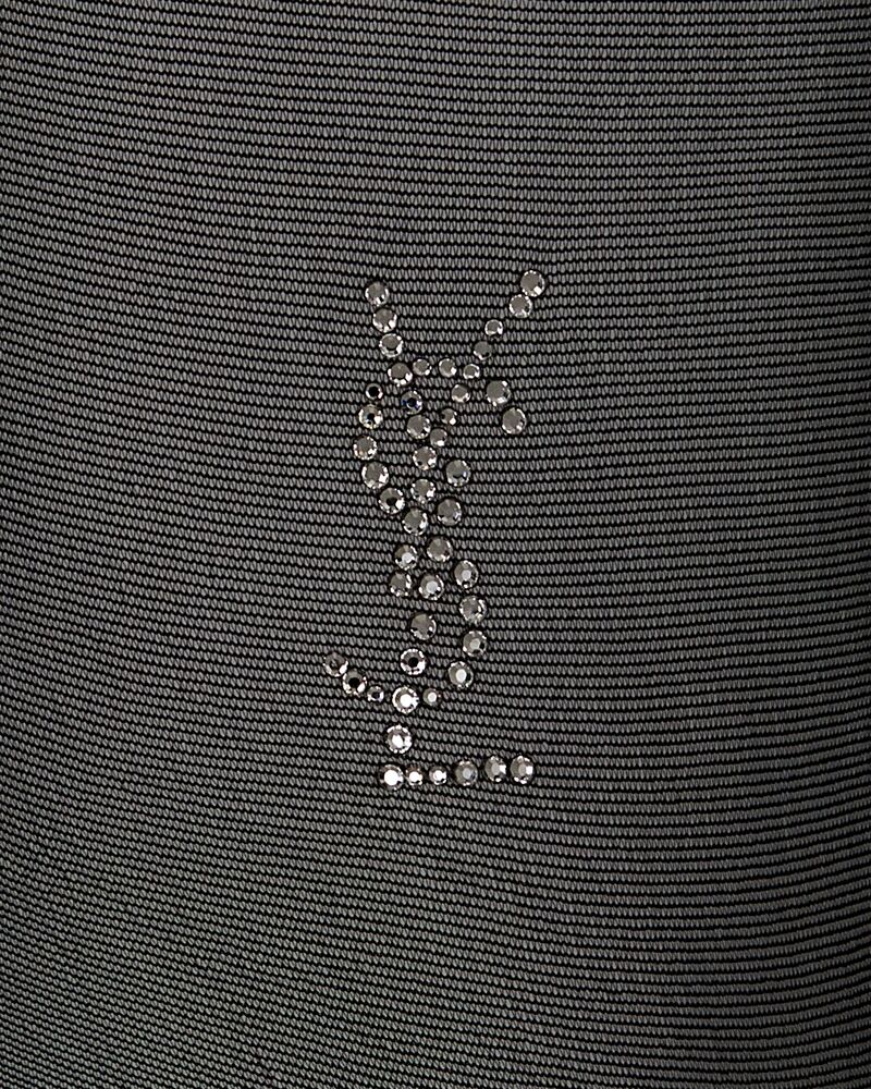 ysl透视黑色紧身裤