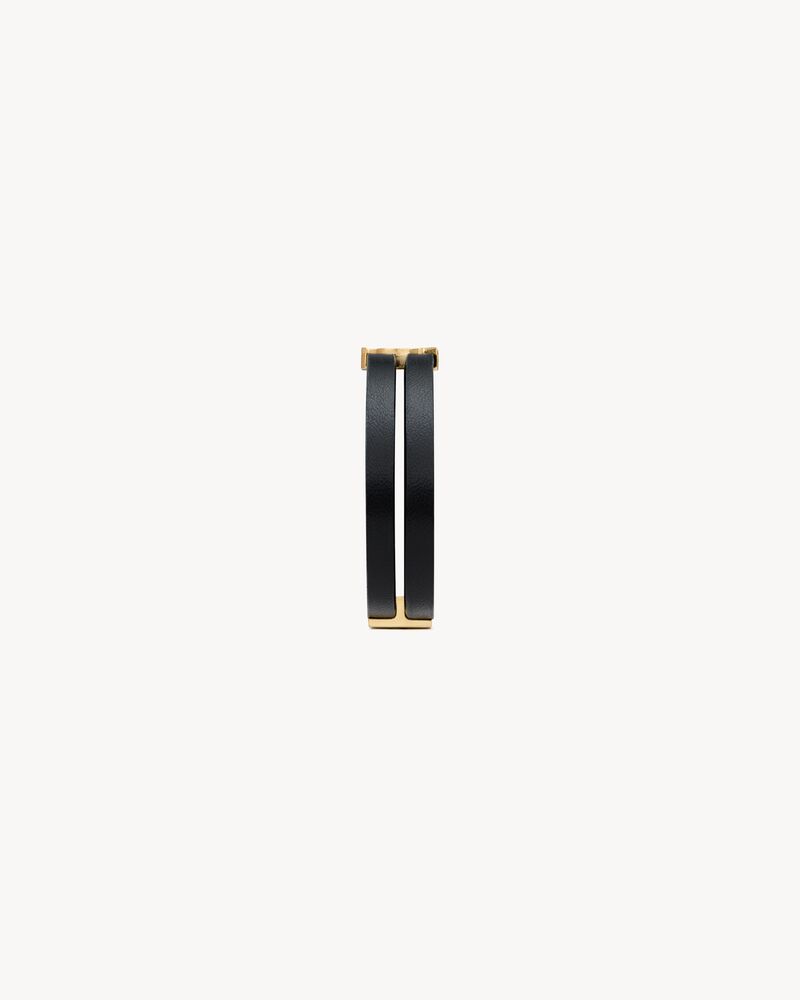 Le CASSANDRE皮革和金属双股手链