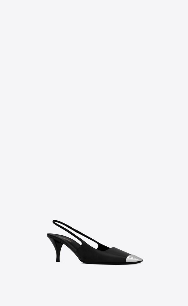 圣罗兰BLADE光滑皮革露跟浅口高跟鞋_Saint Laurent圣罗兰官方网站| YSL.CN