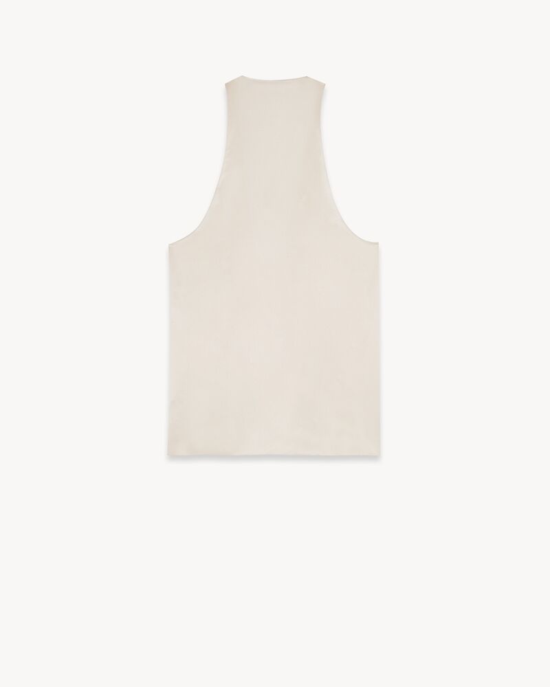 桑蚕丝绉缎背心