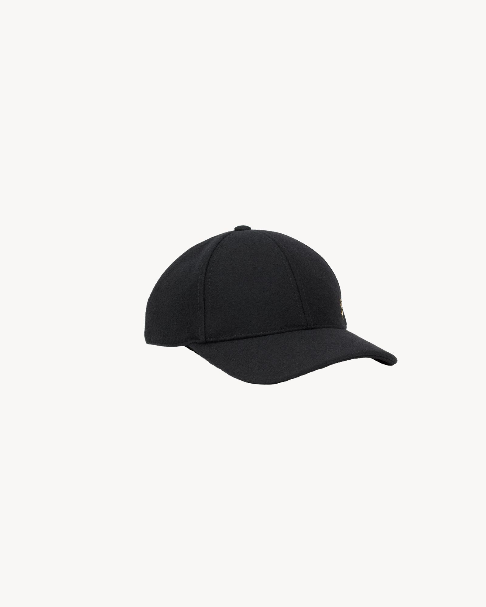 黑色YSL 毛毡棒球帽