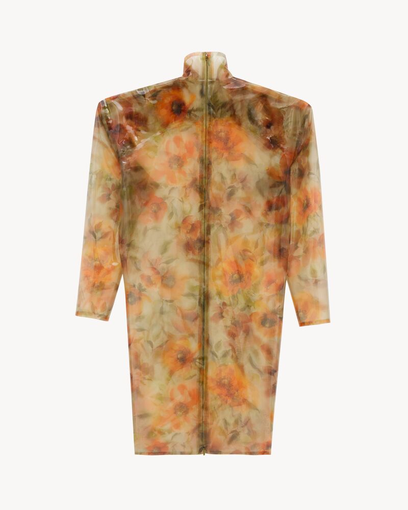 花卉硅胶方正版型连衣裙