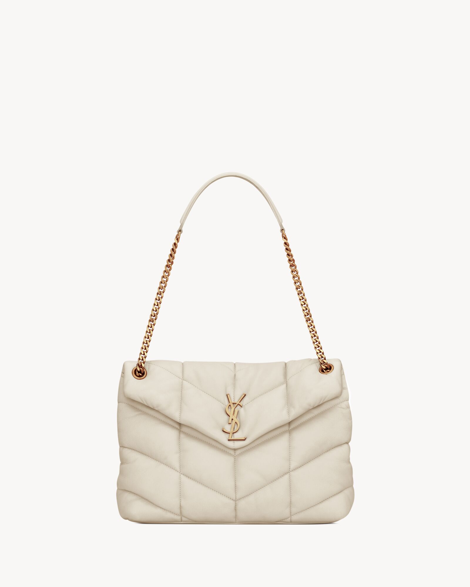 PUFFER中号羊皮革手袋