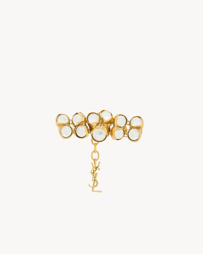 泡泡凸圆形宝石造型树脂和金属手链