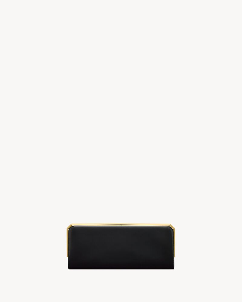 DATE CHARNIÈRE minaudière抛光皮革晚宴包