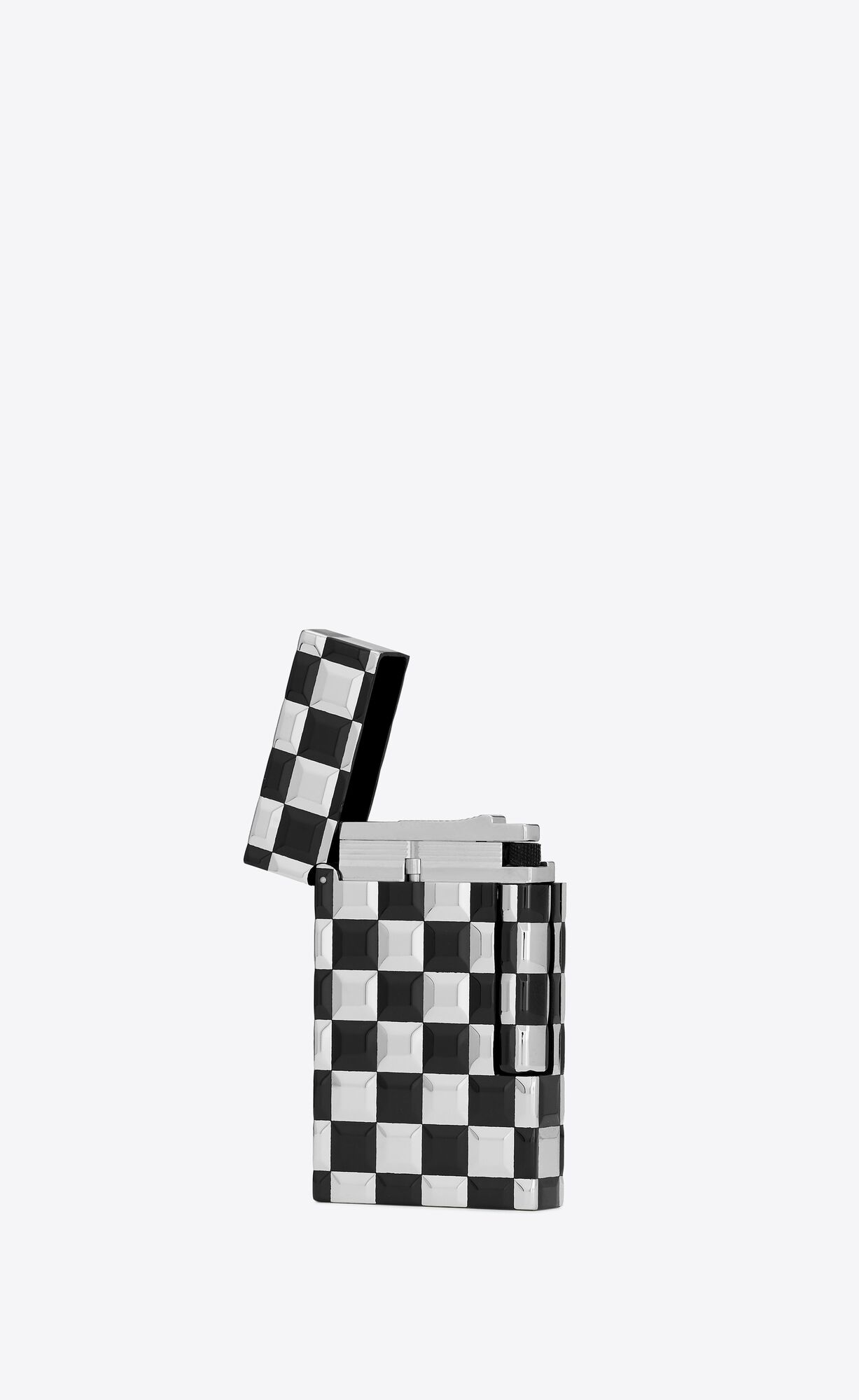 S.T. DUPONT textured Checkered Lighter in metal
