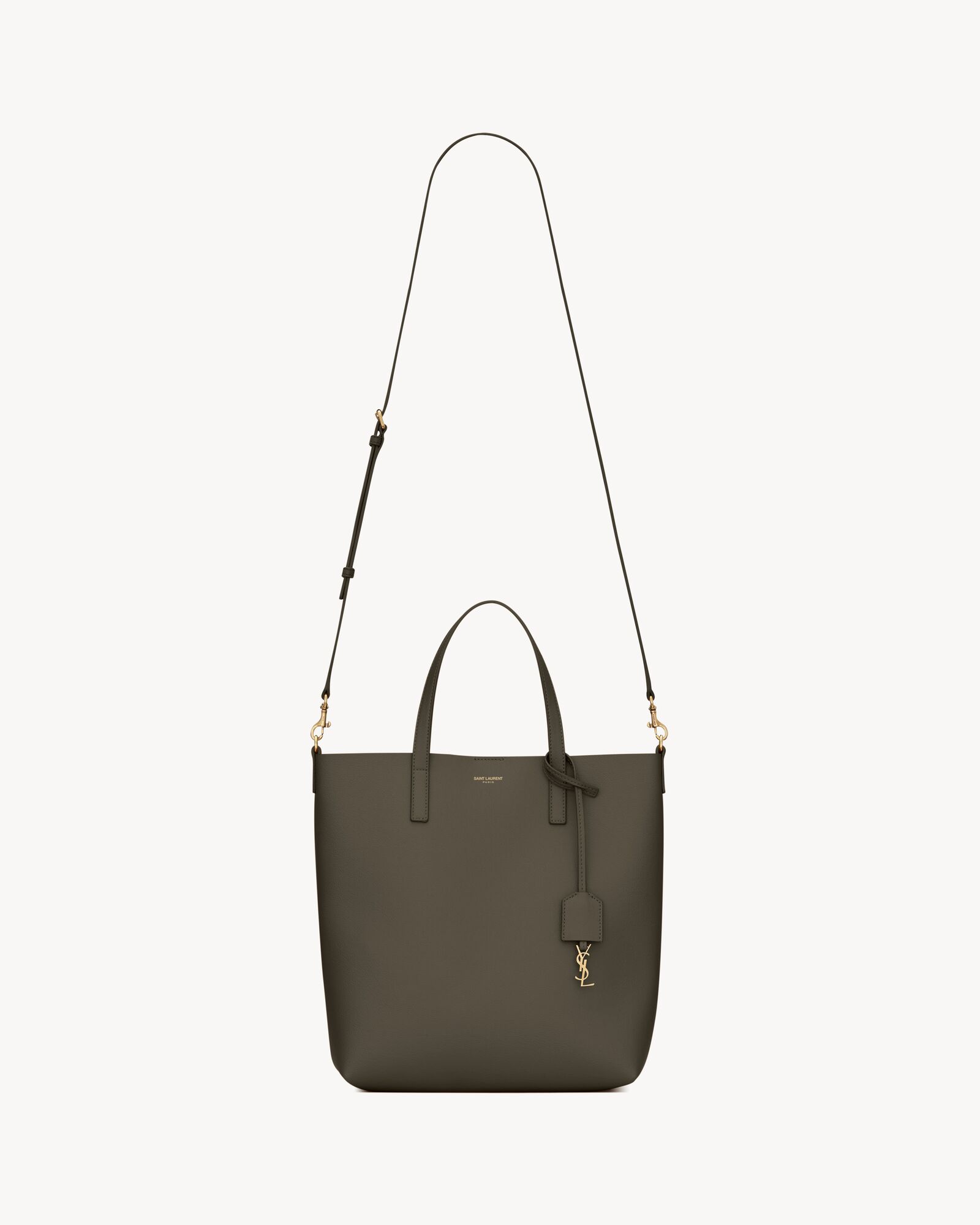 SHOPPING SAINT LAURENT 迷你皮革手袋竖款