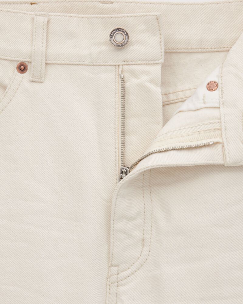 70年代风格杏仁乳色牛仔裤